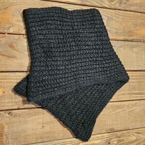 Cozy Black Knitted Scarf
